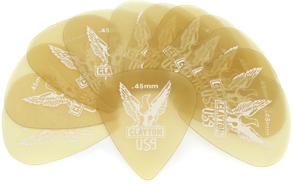 Clayton Ultem Standard Picks 12-pack .45mm (5-pack) Bundle
