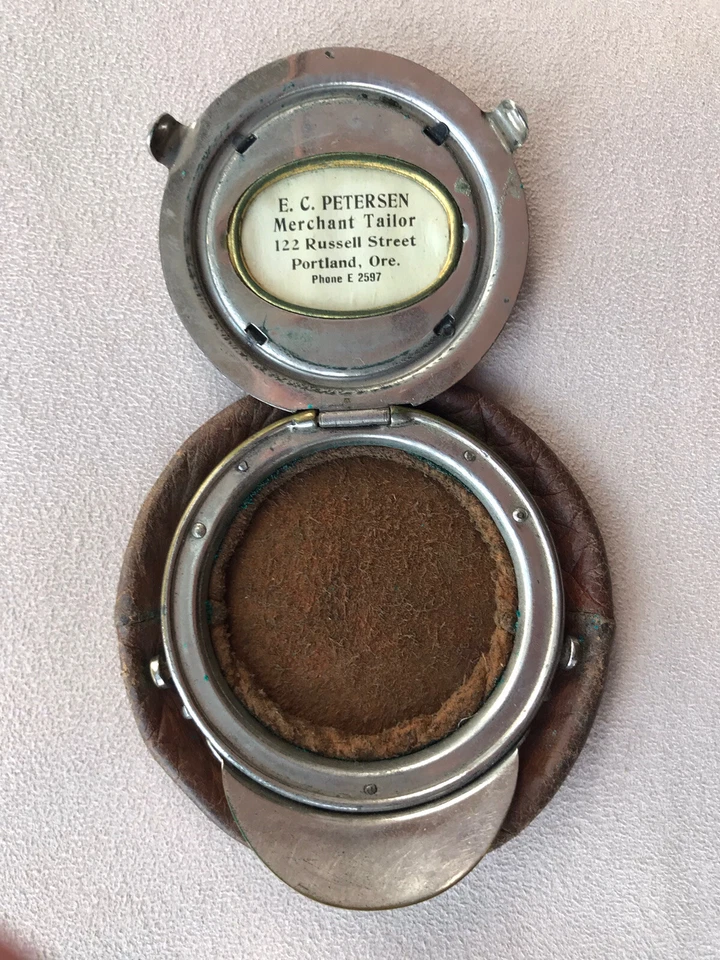 Antique Early 1900’s Advertising Leather Coin/Change Purse Chauffeur’s Hat - Image 4 of 4