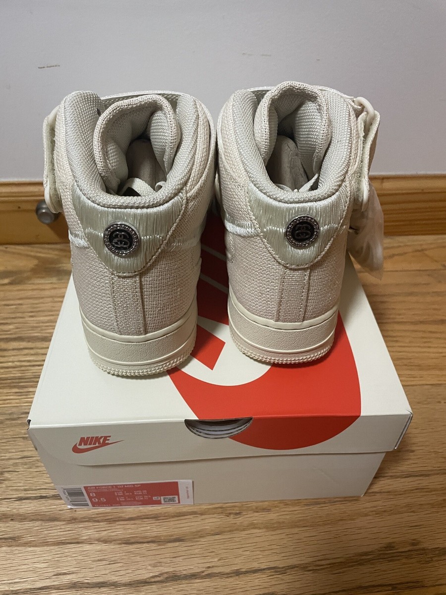 Stüssy x Nike Air Force 1 Mid - Fossil DJ7841 200 Size 8 | eBay