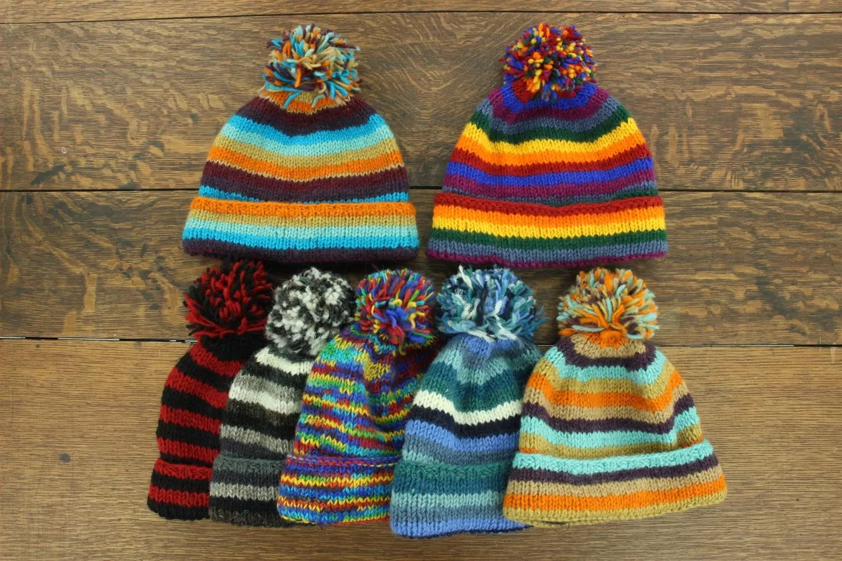 Ladies chunky discount bobble hats