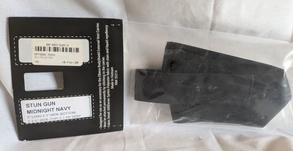 ELBECO SEW ON TASER POUCH FOR ELBECO BODYSHIELD CARRIER MIDNIGHT NAVY - Image 2 of 3