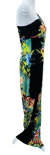 Maxi abito donna Cache taglia M spalla hawaiana floreale multicolore tropicale - Foto 6 di 14