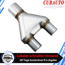 Edelstahl  Auspuff Y Rohr Adapter Universell 3" Single 2.25" Dual 13"(L)
