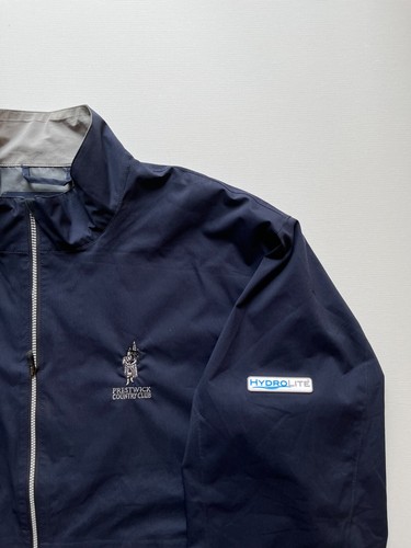 FootJoy DryJoys Jacket Mens XL Blue Full Zip Hydrolite Prestwick Country Club - Picture 3 of 12