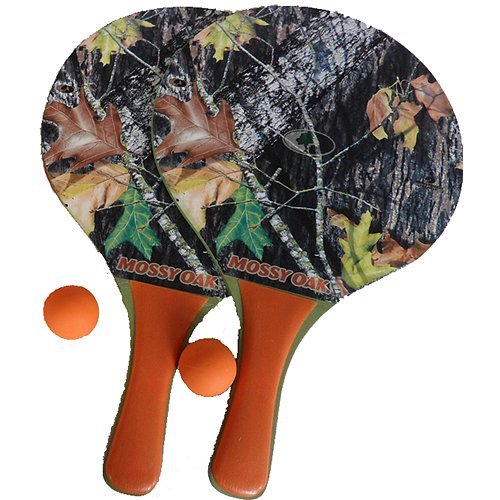 Havercamp Mossy Oak Camouflage Camo Paddle Ball Set Orange Handle Ping