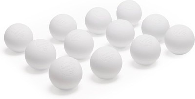 Champion Sports Official Size Rubber Lacrosse Ball, White (12-Pack)