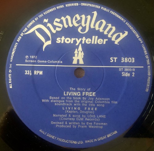 The Stories And Songs Of Living Free Born Free - LP/Vinyl - DISNEYLAND - ST-3803 - Picture 12 of 12