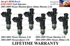  set of 6 OEM Bosch Fuel Injectors For 2004-2008 Nissan Maxima 3.5L V6