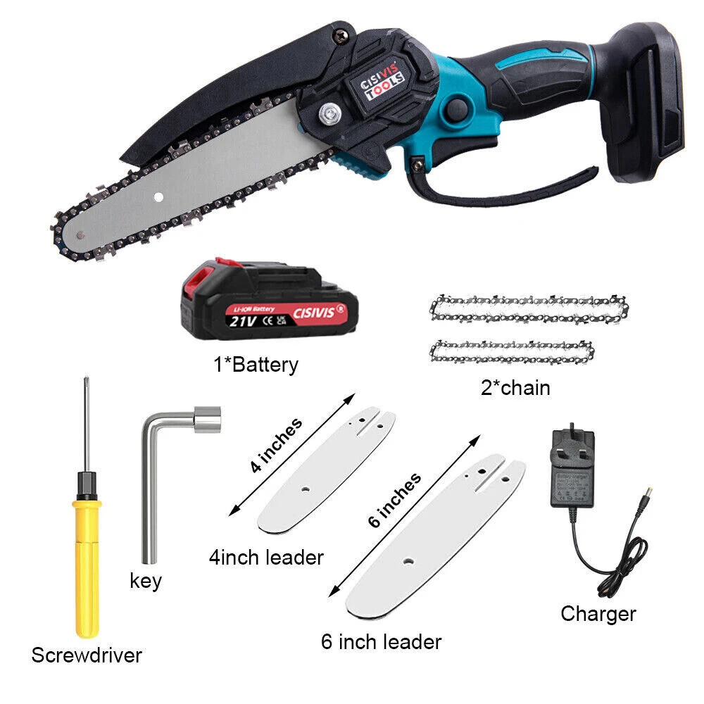 4 6in Electric Cordless Mini Chainsaw Single Hand Woodworking Saw Makita Battery