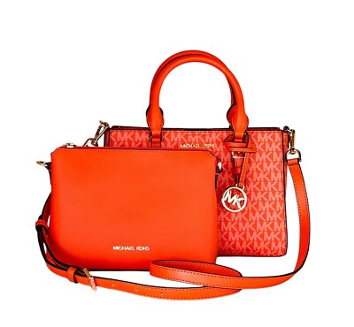 MICHAEL KORS シャーロット2way ハンドバッグ/美品 MICHAEL KORS CHARLOTTE 2 IN 1 SATCHEL SHOULDER BAG + POUCH