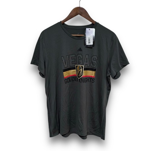 NWT Adidas Women's ClimaLITE Vegas Golden Knights NHL T-Shirt Gray Sz 2XL 22x28