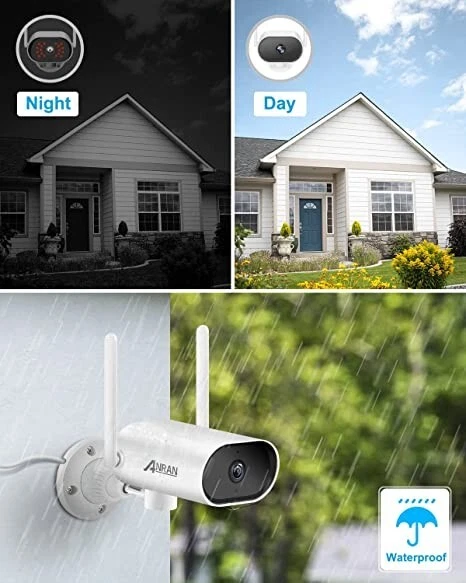 Anran K08A2819 Smart Wired Security Camera AHD DVR Kit - 8Ch DVR, 8 Cameras - Image 4 of 4