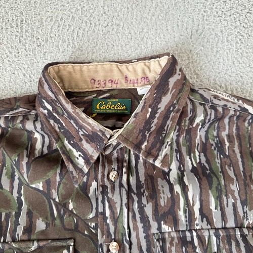 Vintage Cabelas Shirt Mens 2XL XXL Brown Camouflage Camo Hunting Realtree Heavy - Picture 5 of 13
