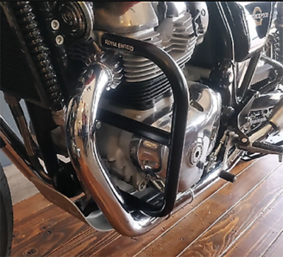 Protecteur Moteur Compact – Royal Enfield GT 650 & Interceptor – Acier Chromé