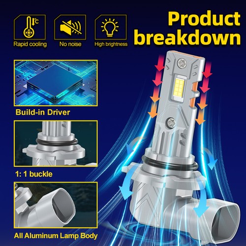 9005 9006 H11 Ultra bright LED Headlight Fog Light Bulb Kit For Ford Edge 6000K - Bild 16 von 47