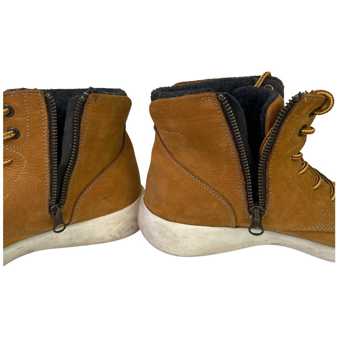 MEN GBX ATOMIK GENUINE LEATHER SUEDE ANKLE BOOTS SIZE 10.5 GBX Atomik Mens Ankle Boots Size 10 Lace Up Side Zip Tan  main image 2