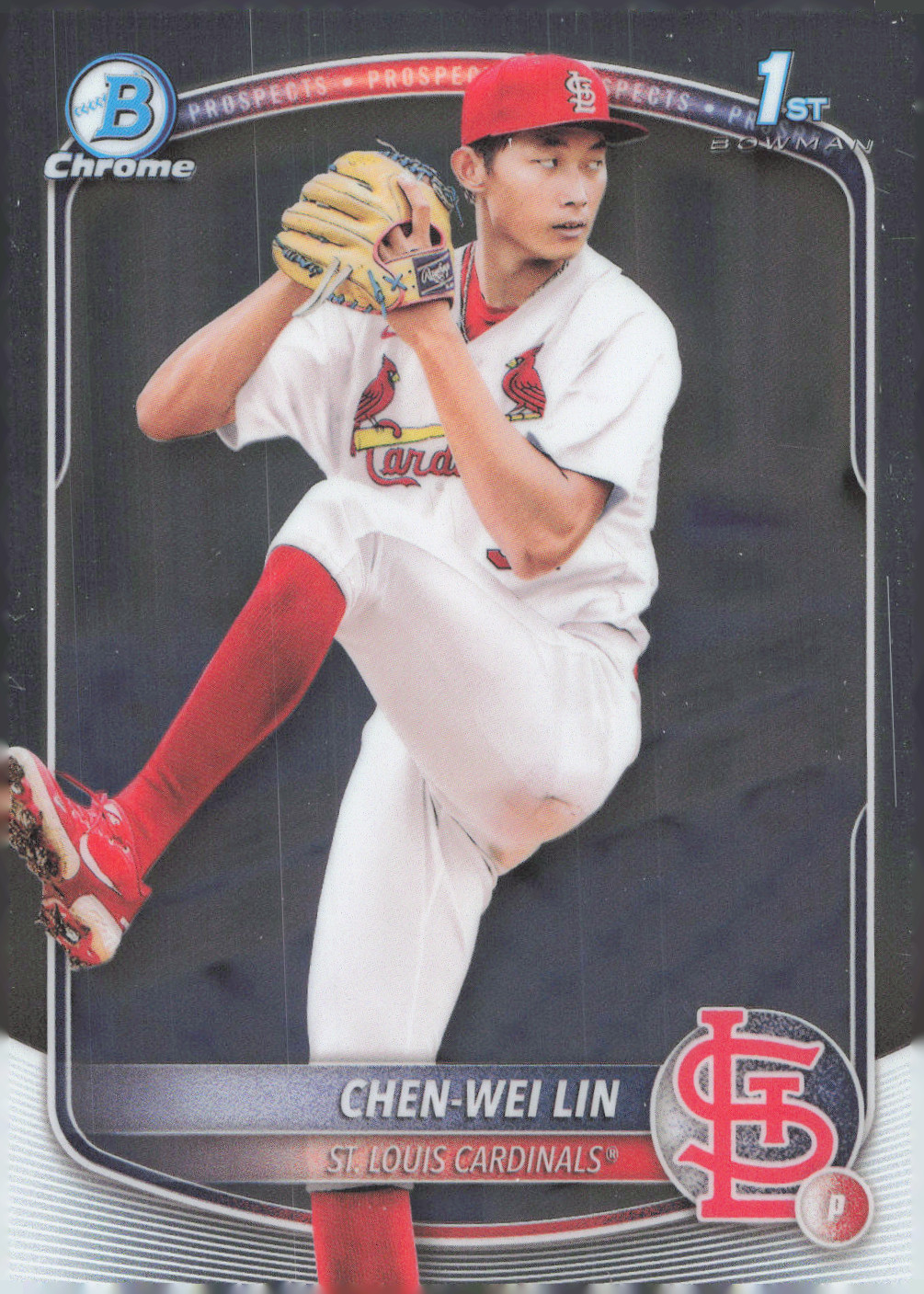 2025 Bowman - Chrome Prospects Chen-Wei Lin #BCP-141 Cardinals 1st Bowman