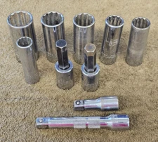 10 Proto Professional Socket Set Extension Hex Bit 1/2" Drive SAE 1-1/8" 1 15/16