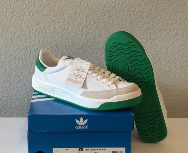 ADIDAS Mens Rod Laver Originals Green/White Tennis Size 9 US