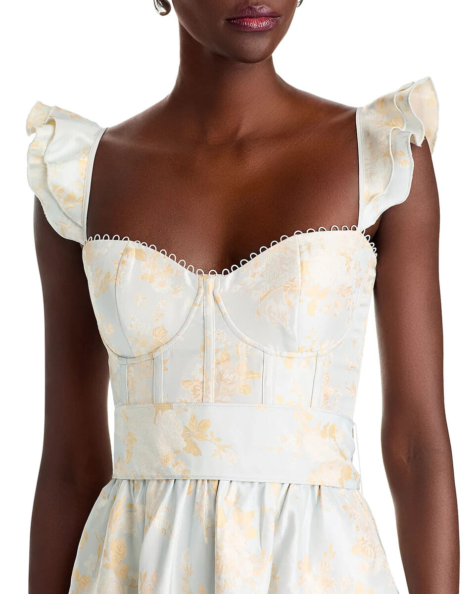 V. Chapman Vera Jacquard Corset Midi Dress Size:10 $525 NWT V. Chapman Vera Jacquard Corset Midi Dress Size:10 $525 NWT
