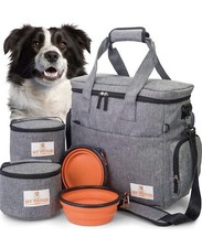 Dog Travel Bag for Supplies- Airline Approved Tote Organizer Includes Food Co...