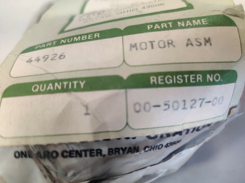 THE ARO CORPORATION INGERSOLL RAND MOTOR ASM 44926 A10-1-64 - Picture 3 of 5