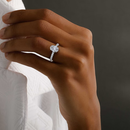 Platinum Diamond Ring IGI or GIA Certified Natural Oval 1.40 Carat PT950 5 6 7 8 - Picture 3 of 11