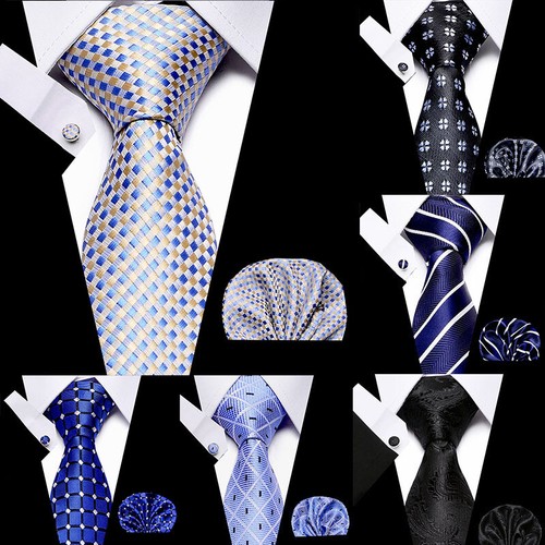 Krawatte + Einstecktuch + Stulpen SET Hochzeit Busniess Herren Binder Schlips - Bild 1 von 79
