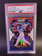 2022 Bobby Witt Jr. Rookie card Prizm Red White Blue RC PSA 10 GEM MT - LOW POP