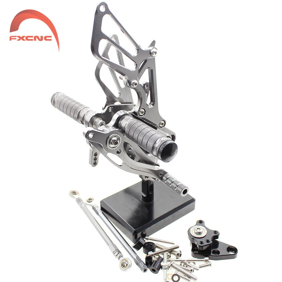 Juego de estriberas traseras de ajuste CNC para motocicleta Honda CBR600RR 2003-2004 2005 2006 Foto 4 de 4