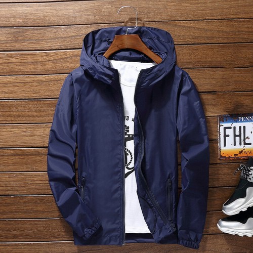 Men's Outwear Zipper Jacket Rain Jacket Sun-proof Coat Windbreaker Breathable UK - Picture 14 of 14