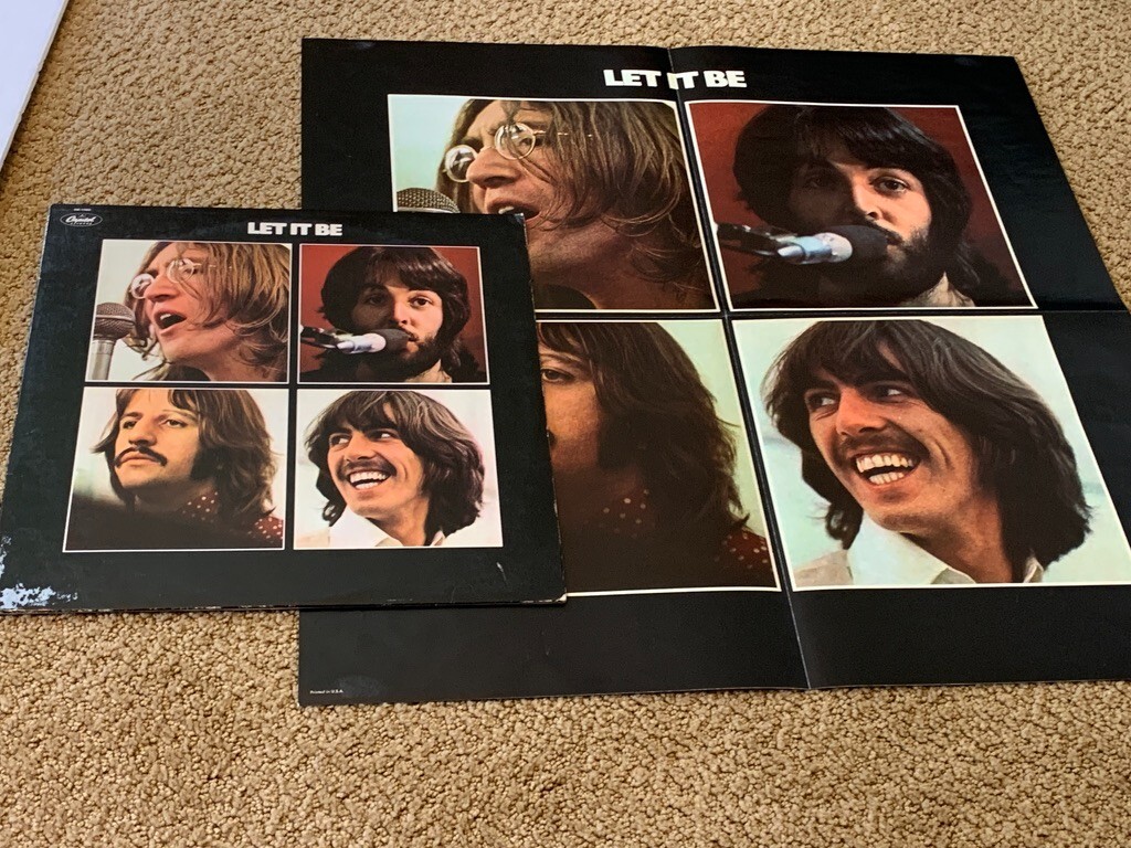 THE BEATLES VG++ Let It Be Capitol Records w/Poster SW-11922