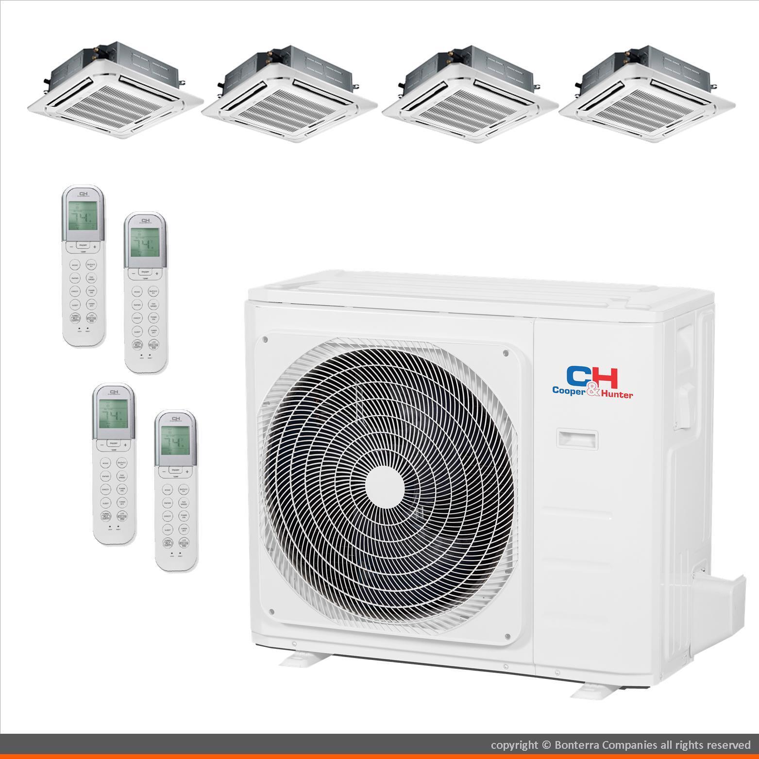 Cooper u0026amp; Hunter Mini Split AC Heat Pump Multi 4 Zone 9000 12000 12000 24000  BTU | eBay