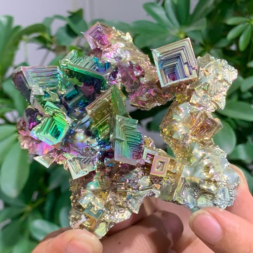 304G ram Bismuth rainbow crystal elementBi gemstone Mineral specimen healing - 第 3/15 張圖片