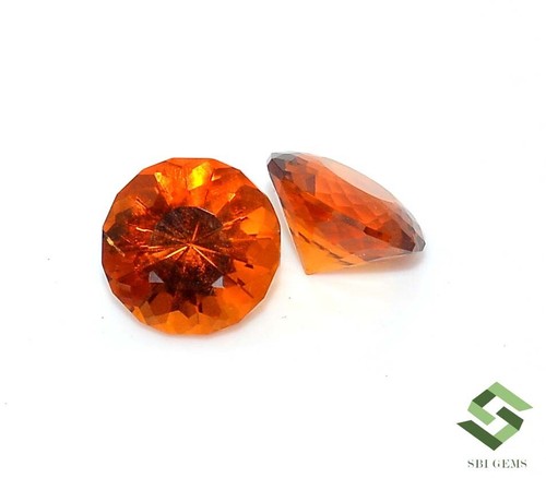 Natural Citrine Fancy Round Cut Pair 10 mm 6.72 CTS Untreated Loose Gemstones - Picture 4 of 6