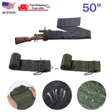 50" Silicone Treated Gun Sleeve Shotgun/Rifle Sock Shooting Cover Green Gray US