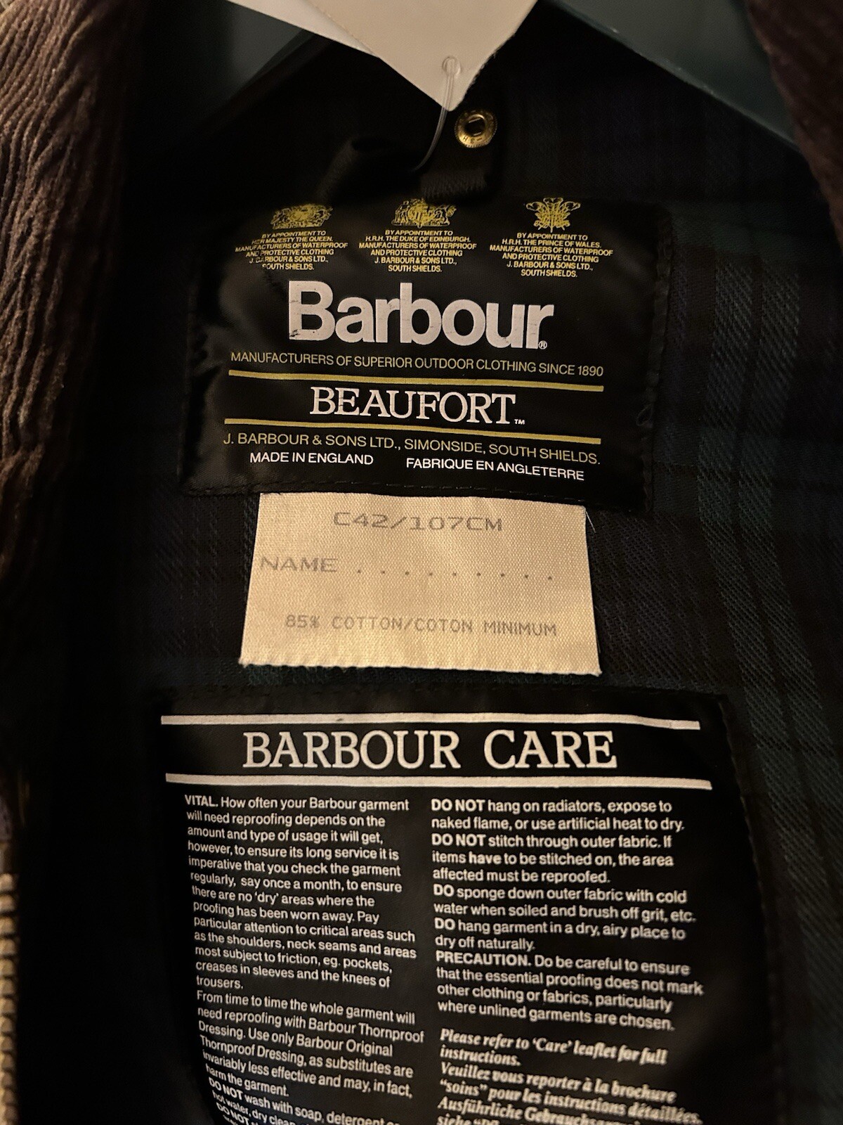 Rare NWT NEW Barbour Ducks Unlimited Beaufort Wax Cotton Jacket 42 image 8