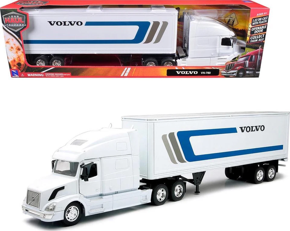 Camión Volvo VN-780 con remolque furgoneta seca camioneros de larga distancia serie 1/32 nuevo Ray Foto 3 de 4