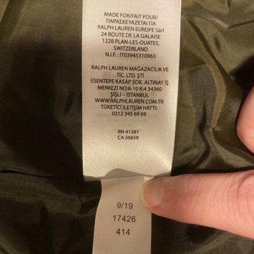 Lauren Ralph Lauren New Army Brown Zip-Front Anorak Coat Women's Large NWT - Picture 10 of 11