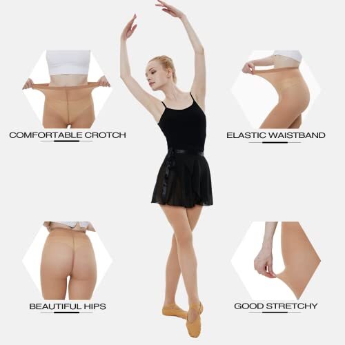 3 Paar Tanzstrumpfhosen für Damen einfarbig 40D Ballettstrumpfhosen bequem konv... - Bild 6 von 7