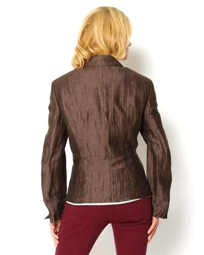 BLAZER GERRY WEBER LINO ARRUGADO MARRÓN, M/10-12 Foto 3 de 3