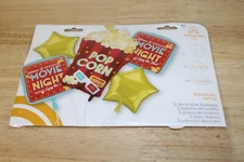 5 Foil Decorative Balloon Bouquet for Pop Corn Movie Night Party Anagram
