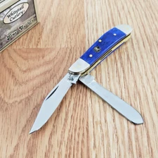 Frost Cutlery Trapper Pocket Knife Stainless Steel Blades Smooth Bone Handle