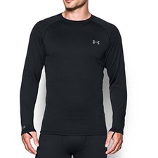 Under Armour UA Base 3.0 Crew Mens Baselayer Black/Steel Large