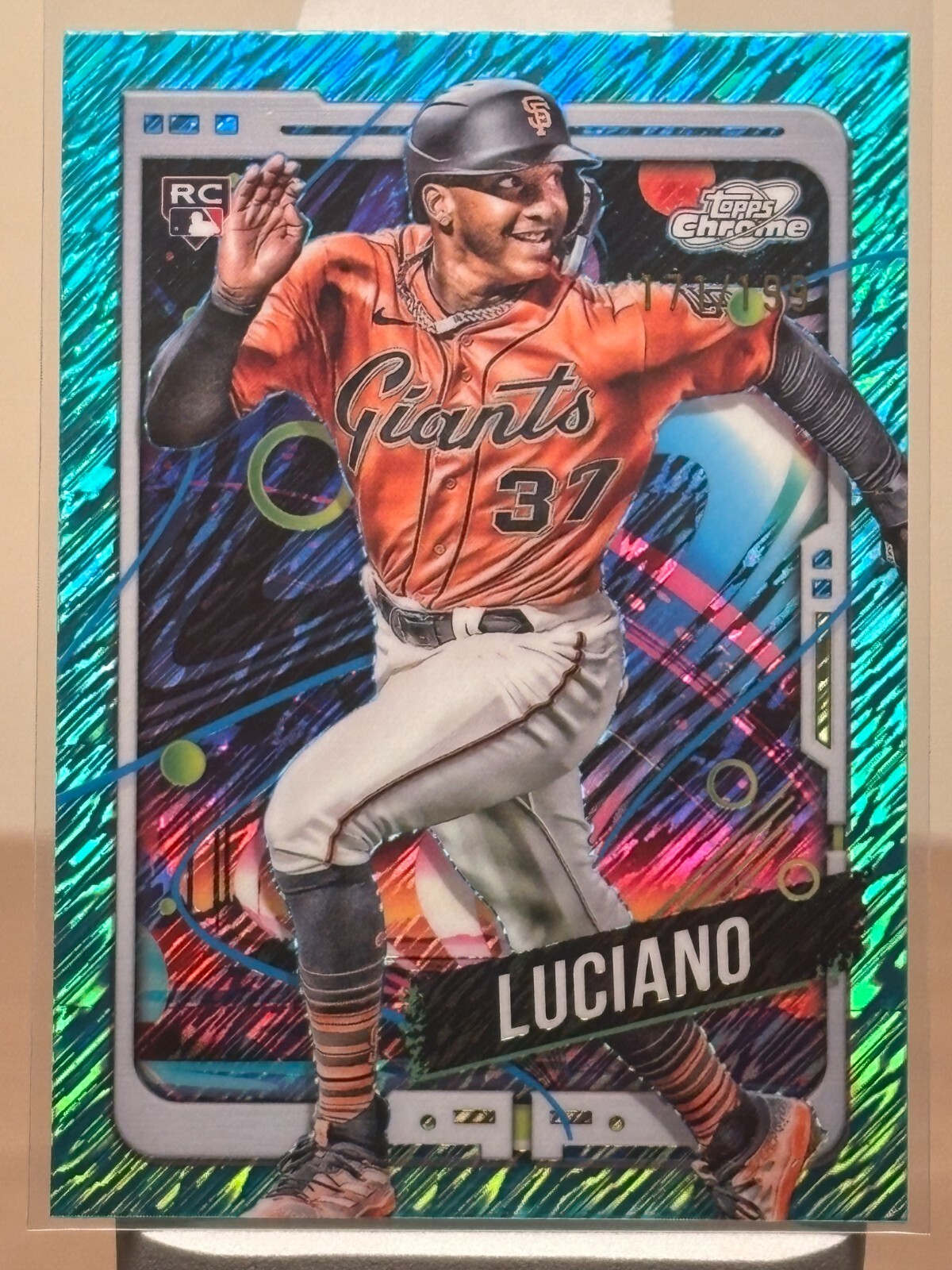 2024 Topps Cosmic Chrome Marco Luciano #99 Aqua Equinox Refractor 171/199 NM
