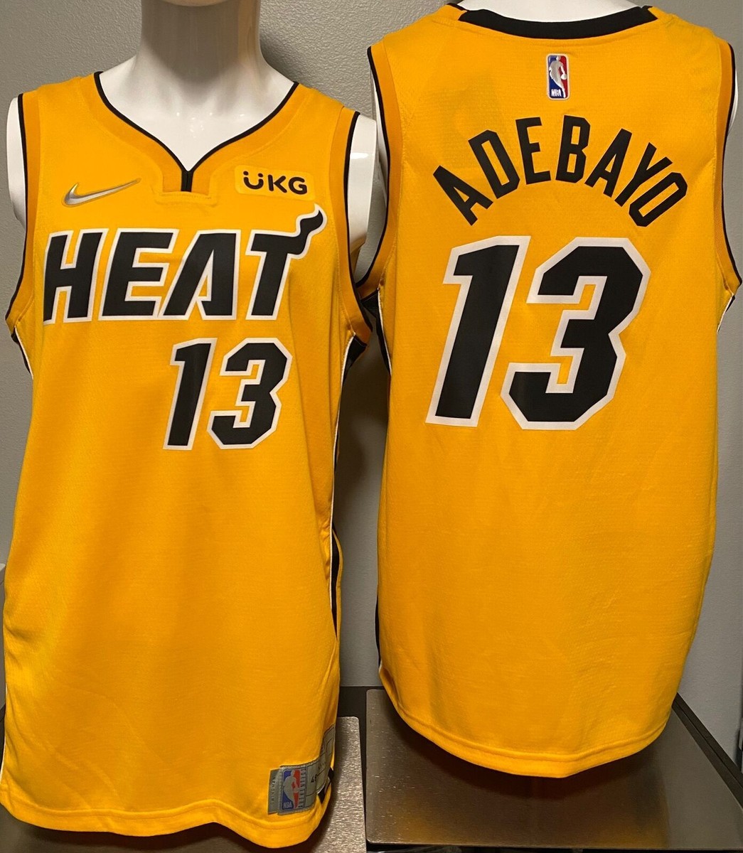 BAM ADEBAYO Miami Heat UKG Gold Nike 2020-21 Earned Swingman Jersey Size  S-XXL