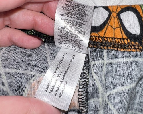 Marvel Spiderman Boy's Orange/Black Halloween Snug Fit Pajamas Pants/Shirt Sz 10 - Picture 12 of 15
