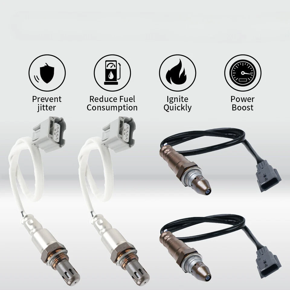 Paquete de 4 sensores de oxígeno O2 aguas arriba y aguas abajo 02 para Infiniti Q50 2014-2017 3,7 L V6 Foto 3 de 4