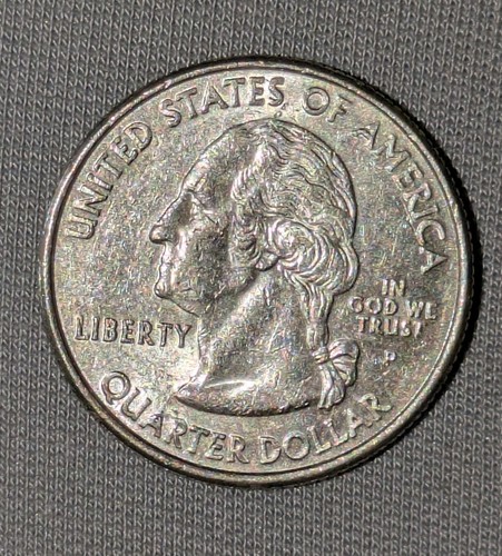 2001-P New York State Quarter Die Crack Error "Large Crown" PMD - Picture 11 of 13