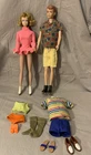 Vintage Mattel MIDGE & ALLAN Dolls Ice Skates SKATER'S WALTZ #1629 Swim Trunks +